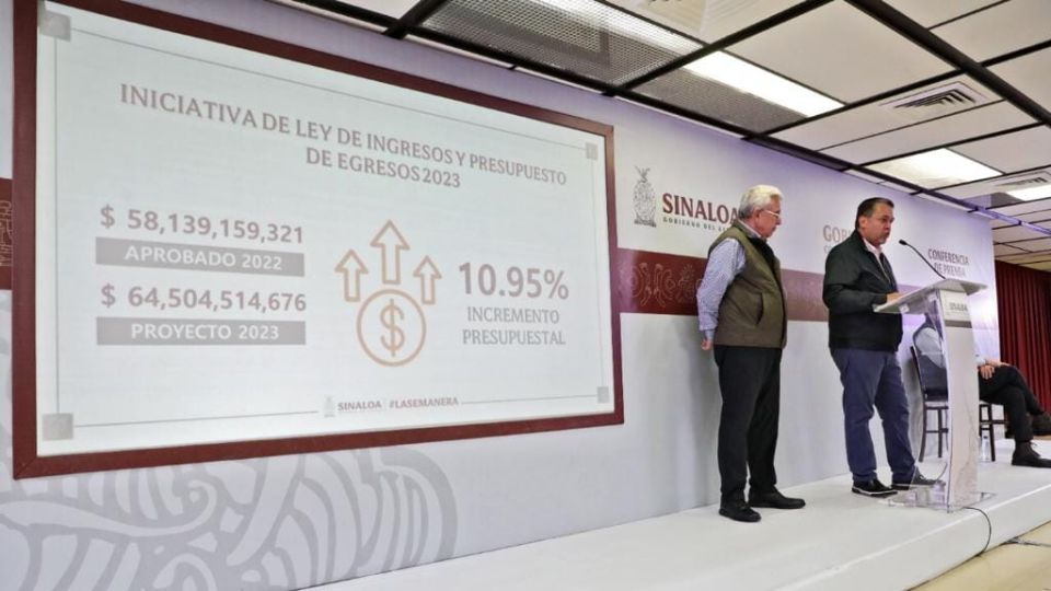 El gobernador Rocha Moya desglosa su Presupuesto 2023; es un 10.95% superior al de este año