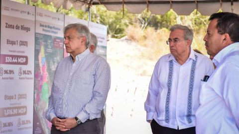 Rocha y AMLO supervisaron avances del acueducto Picachos - Concordia