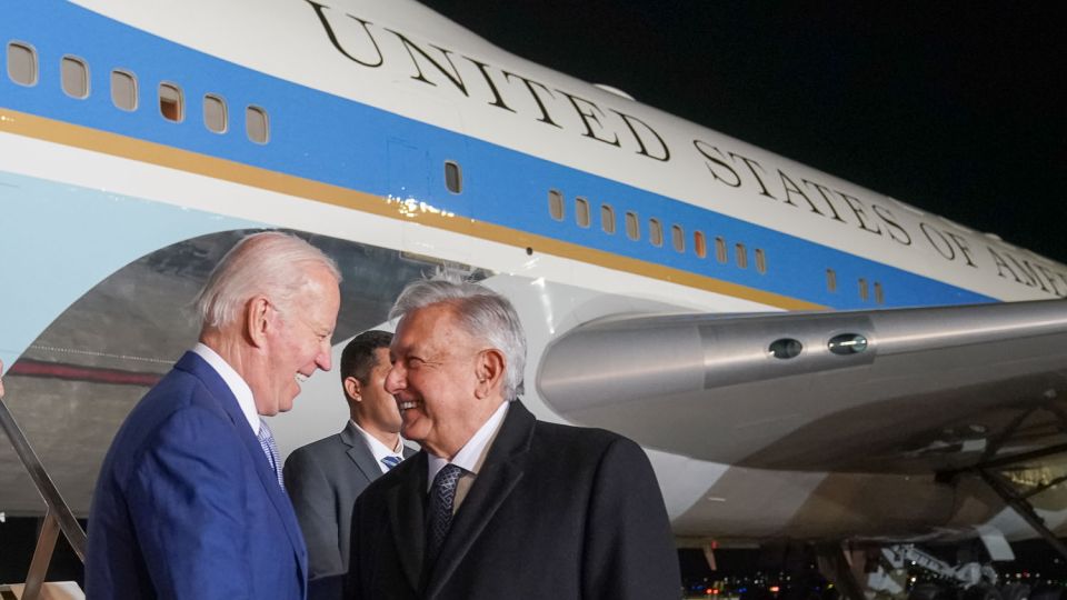 López Obrador recibe al presidente de Estados Unidos, Joseph Biden, en el AIFA