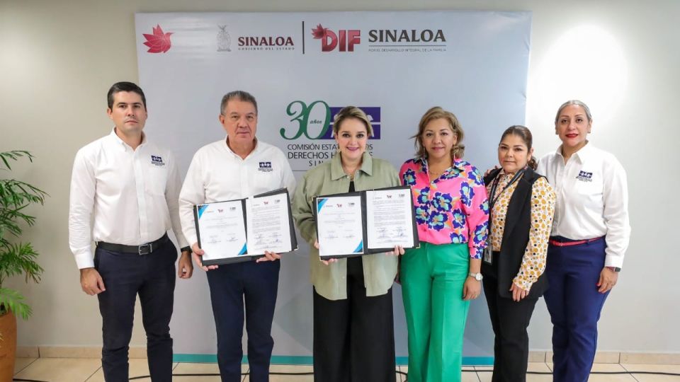 DIF Sinaloa firma convenio de coordinación y colaboración institucional con la CEDH de Sinaloa