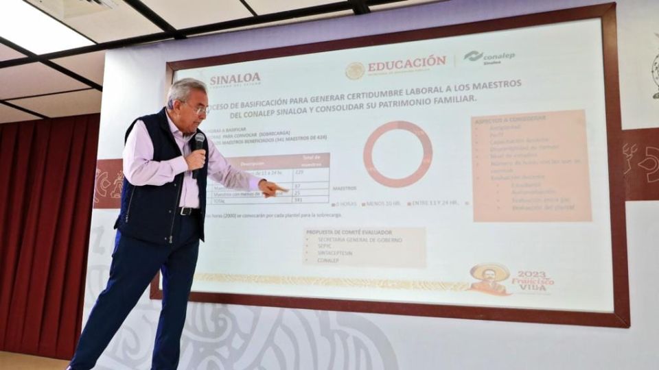 Anunció Rocha entrega de horas bases para maestros de Conalep