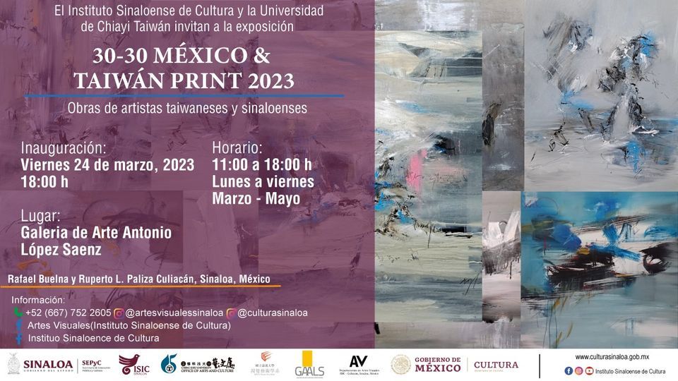 El 24 de marzo abre la muestra binacional de grabados "30x30 México Taiwán Print", en la GAALS