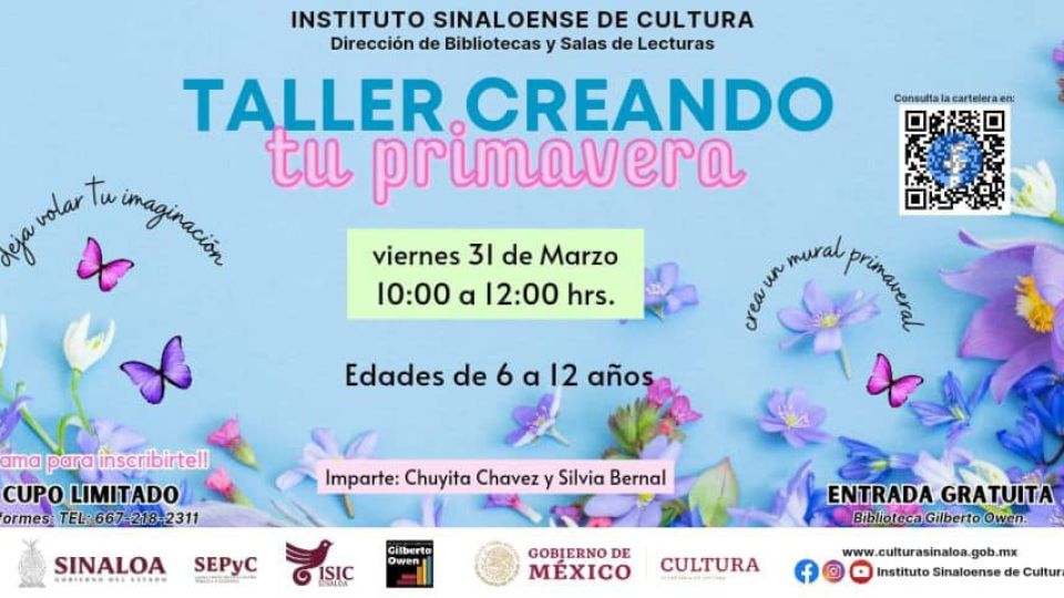 Invita la Biblioteca Owen al taller "Creando tu primavera", el viernes 31