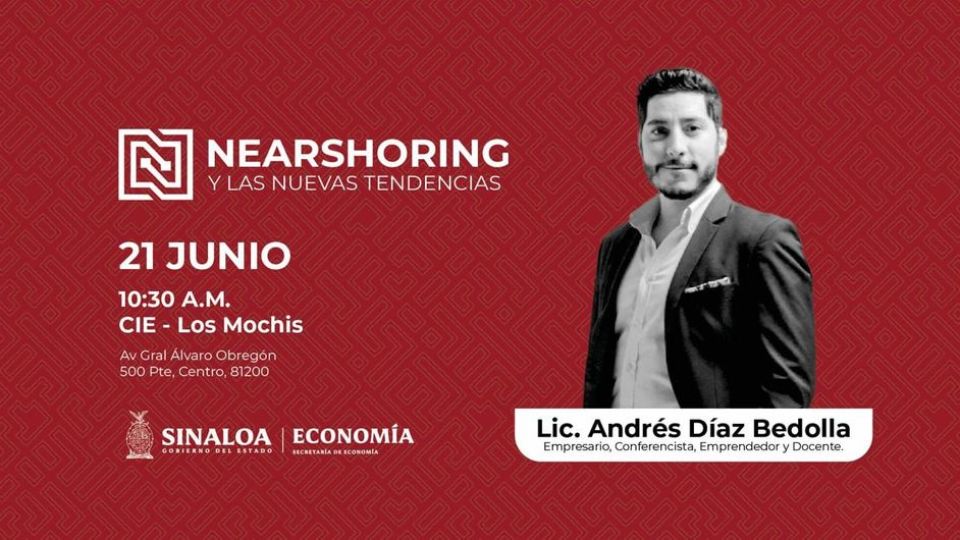 Invitan a conferencia "Nearshoring, las nuevas tendencias en el comercio internacional"