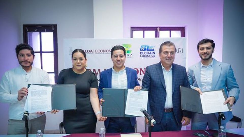 Economía firma convenio con Blockchain Logistic, ZIRA Food Safety y Yumari CO