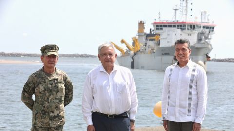 AMLO supervisó obras del Corredor Interoceánico del Istmo de Tehuantepec