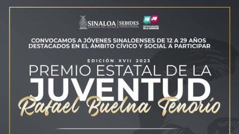 Lanzan convocatoria para participar por el Premio Estatal de la Juventud