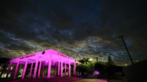 Iluminan de rosa el Congreso de Sinaloa para sensibilizar sobre la lucha contra el Cáncer de Mama