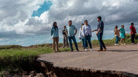 Realizan recorridos por caminos y carreteras dañadas por "Norma"