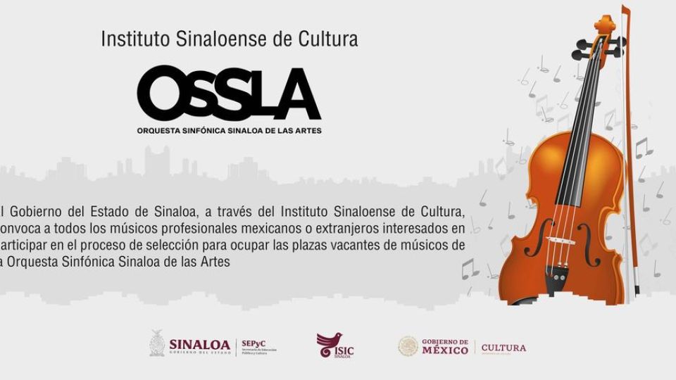 Buscan instrumentistas para la Orquesta Sinfónica Sinaloa de las Artes