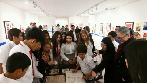 Inauguran la exposición "Los libros de Texto Gratuitos en la Historia de México, 1960-2023" en el MASIN