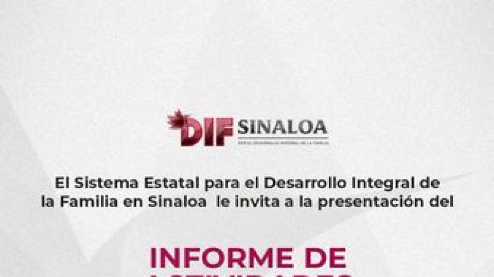 El 6 de febrero presentará su informe de actividades la Presidenta Honoraria del DIF Sinaloa