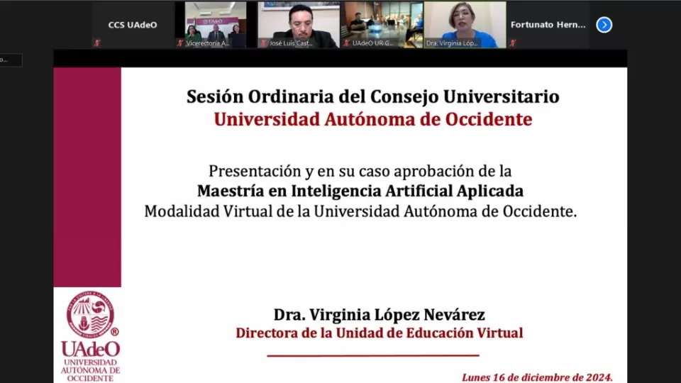 UAdeO contará con posgrado en Inteligencia Artificial Aplicada en modalidad virtual