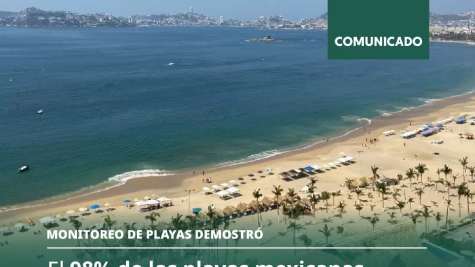 El 98% de las playas mexicanas son aptas para uso recreativo