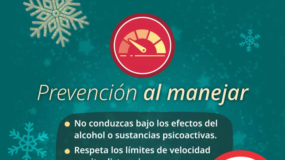 Con motivo de las fiestas de Fin de Año, llaman a reducir la velocidad al conducir para evitar accidentes