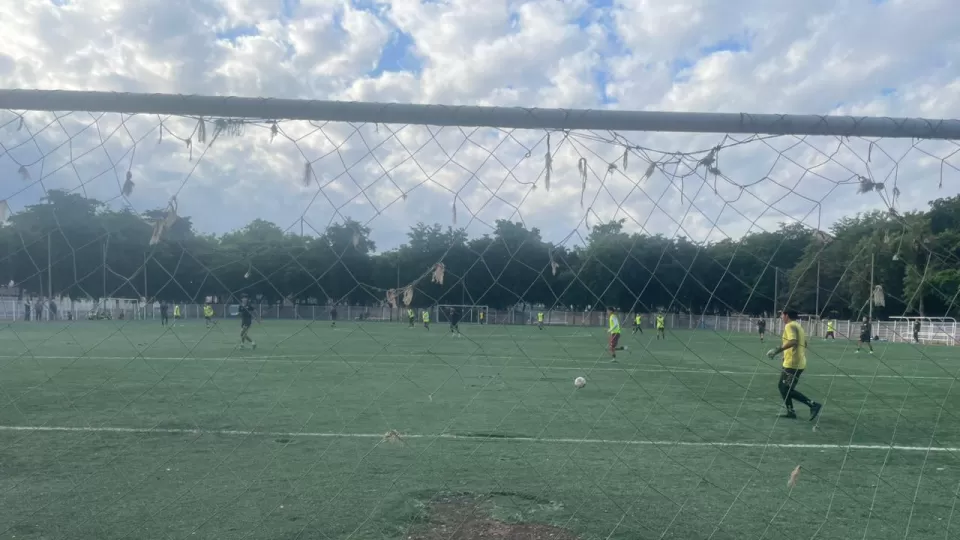 Canchas de fútbol del CC Constitución en estado de abandono