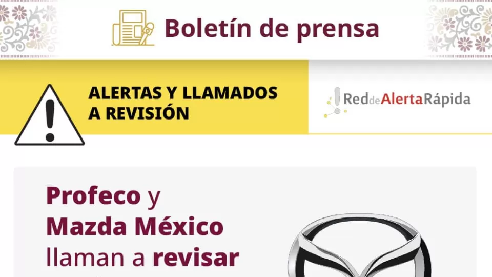 Mazda México llama a revisar más de 5 mil vehículos 2024 y 2025