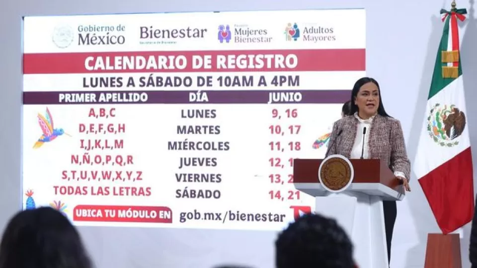 Del 9 al 21 de junio se abre registro a las Pensiones Mujeres Bienestar y para Adultos Mayores