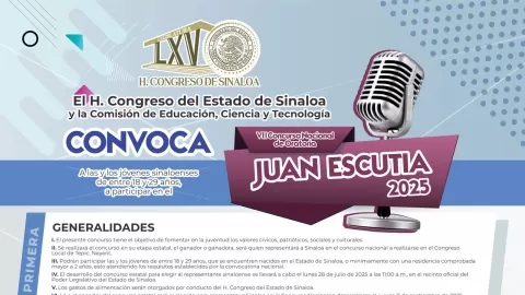Sigue abierta la convocatoria del VII Concurso de Oratoria Juan Escutia 2025