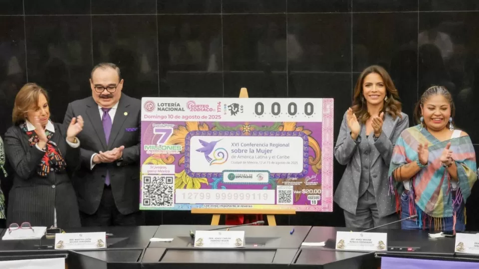 Presentan Billete de Lotería para conmemorar XVI Conferencia Regional sobre la Mujer
