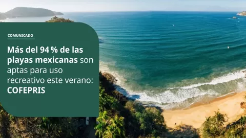 Más del 94 % de las playas mexicanas son aptas para uso recreativo este verano