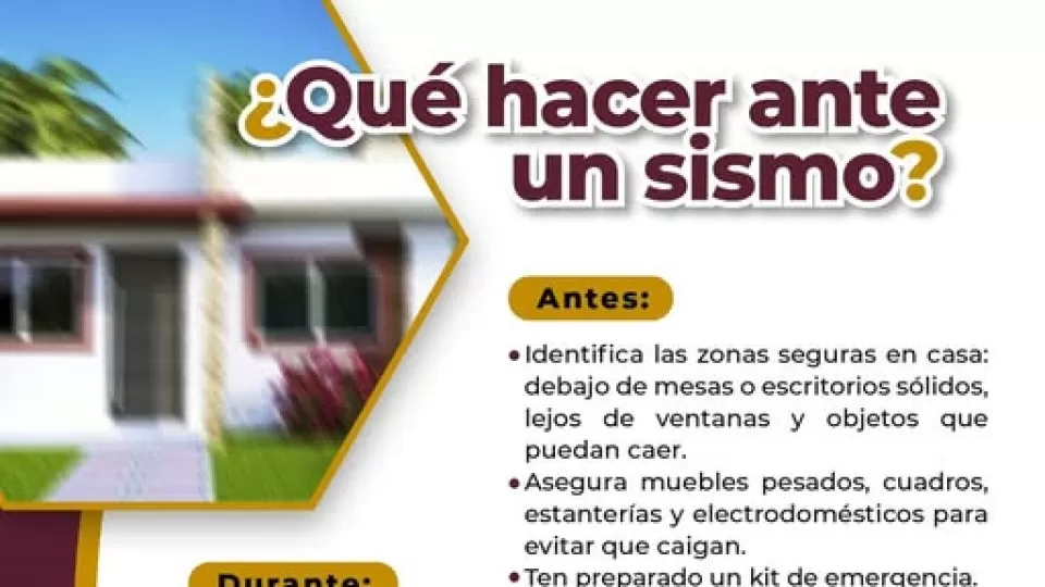 Especialista realiza recomendaciones para tener un estado resiliente ante sismos
