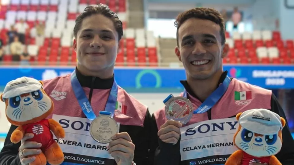 Clavadistas obtienen dos platas más para México en Mundial de Deportes Acuáticos Singapur 2025