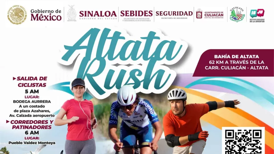 Invitan a participar en la “Rodada y Carrera por la Paz y contra las Adicciones Altata Rush 2025”