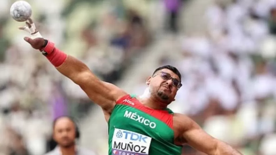Uziel Muñoz conquistó la plata en impulso de bala, en el Campeonato Mundial de Atletismo