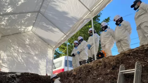 Se localizan catorce cuerpos más en la Fosa 3 del Panteón "21 de Marzo" en Culiacán