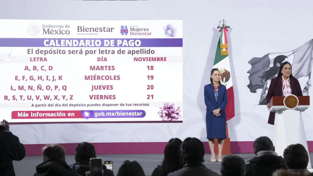 Del 18 al 21 de noviembre inicia pago a nuevas beneficiarias de la Pensión Mujeres Bienestar