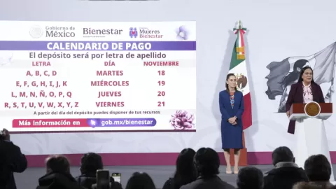 Del 18 al 21 de noviembre inicia pago a nuevas beneficiarias de la Pensión Mujeres Bienestar