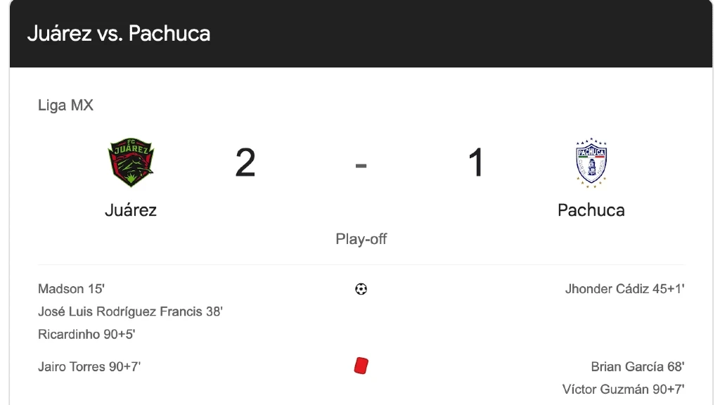 Juárez Vence 2-1 a Pachuca en Vibrante Play In del Apertura 2025 y Sella su Pase a Liguilla