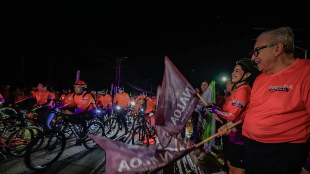 Con la participación de 1,300 ciclistas, Gobernador Rocha da el banderazo de arranque a la Rodada Naranja