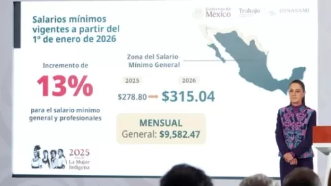 Salario Mínimo en México Aumenta 13% a $315.04 Diarios en 2026: Así Quedará por Día y al Mes Tras Acuerdo