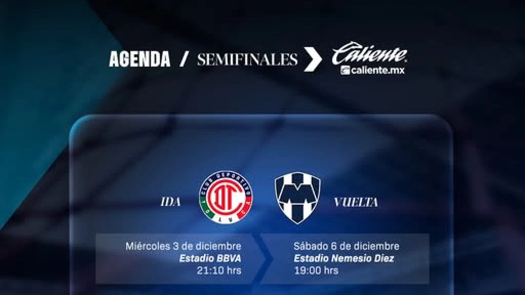 Semifinal de Vuelta Liga MX: Toluca vs Rayados de Monterrey, ¿Dónde ver en vivo, canales de TV, streaming y horario? ¡Todo listo para la definición del Apertura 2025!