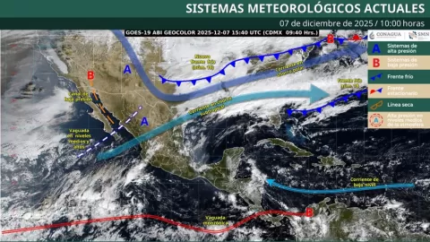 Frente Frío 19 Desata Invierno en México: Heladas de -10°C, Lluvias Torrenciales y 'Norte' Impactan el País este Domingo 7 de Diciembre