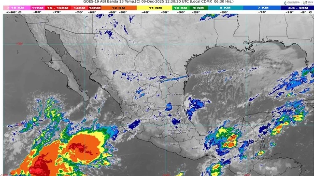 Frente Frío 19: Impacto Climático en México este 9 de Diciembre ¿Tu Estado entre los Afectados por Lluvias Intensas y Temperaturas Extremas?