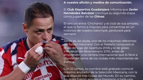 Oficial: Chivas y 'Chicharito' Hernández Separan Caminos; Concluye la Segunda Etapa del Histórico Goleador