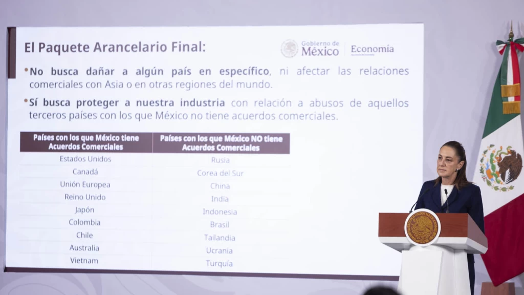Paquete Arancelario protegerá 350 mil empleos de 17 industrias estratégicas del país: Secretaría de Economía