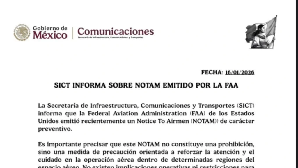 México Desmiente Alerta de EE.UU. sobre Aviación Civil: Operaciones Seguras y Soberanía Inalterada
