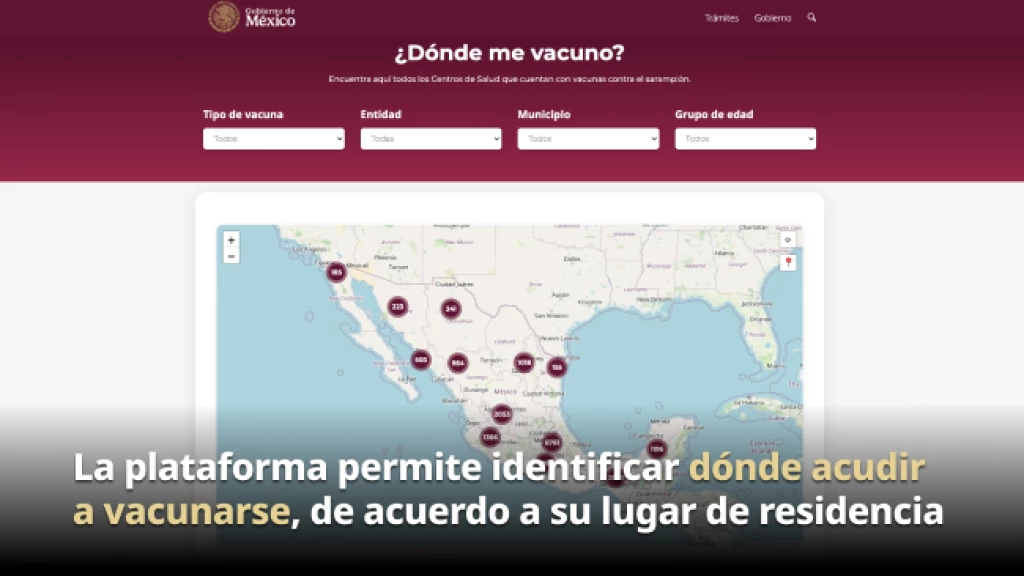 ¡Vacúnate contra el Sarampión! Descubre los 21 mil puntos de vacunación con la nueva plataforma "¿Dónde me vacuno?" de la Secretaría de Salud