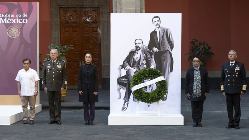 Presidenta Claudia Sheinbaum encabeza conmemoración del 113 aniversario del magnicidio de Francisco I. Madero y José María Pino Suárez