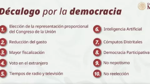 Presidenta Sheinbaum Impulsa Reforma Electoral con 'Decálogo por la Democracia'