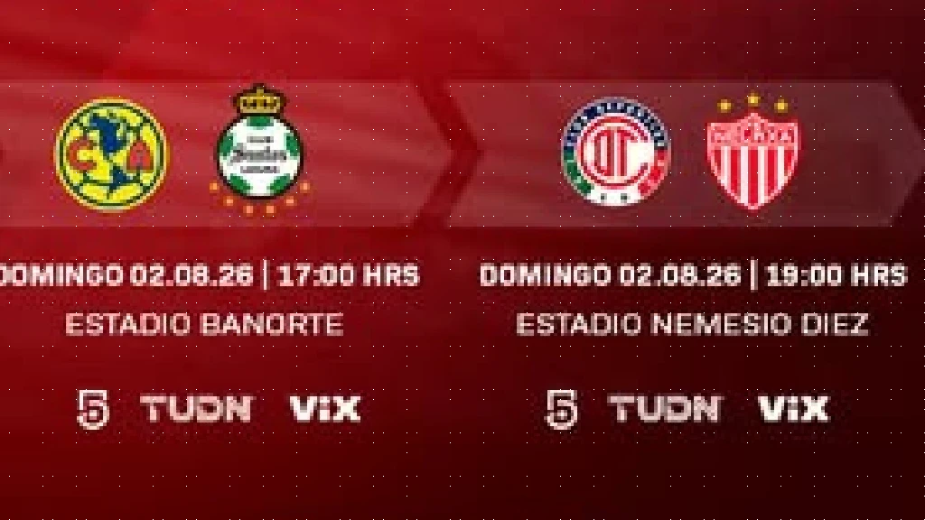 Jornada 3 Liga MX Apertura 2026: América vs Santos y Toluca vs Necaxa Cierran el Telón Dominical