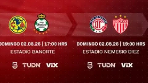Jornada 3 Liga MX Apertura 2026: América vs Santos y Toluca vs Necaxa Cierran el Telón Dominical