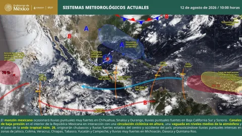 Ciclón "Hernán": Aumenta a 70% su Probabilidad de Formación en el Pacífico sin Amenaza Inmediata para México