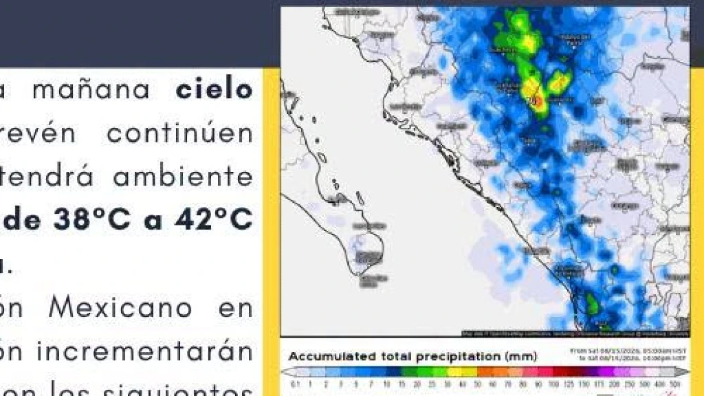 Alerta en Sinaloa: Pronóstico de Lluvias, Calor Extremo y Mar de Fondo para este 15 de Agosto
