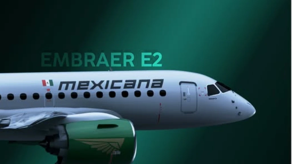Mexicana de Aviación Refuerza Flota con Octavo Embraer E190-E2 y Anuncia Nueva Ruta a Zacatecas