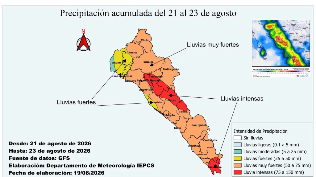 Sinaloa Bajo Fuego: Temperaturas de hasta 42°C Preceden a Tormentas Intensas este 20 de Agosto